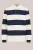WE Fashion Heren relaxed fit polo met blokstreep en structuur