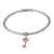 Orphelia Dames 925 Sterling Zilveren Armband – Zilver/Roze ZA-7399