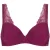 Livera Co Bra Tshirt Donna Stripe Lace Raspberry Pink