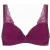 Livera Co Bra Tshirt Donna Stripe Lace Raspberry Pink