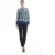 Lange mouwen print top in het blauw