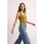 TRENDYOLMİLLA Dames Groen Effen Mouwloos Getailleerd Blouses