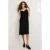 Boden Velvet Slip Midi Dress Blk
