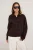 TRENDYOLMİLLA Dames Bruin Effen Lang Regular fit Overhemden