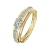 Lucardi Ring ‘Klassisch’  goud / transparant
