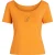 Oranje katoenen T-shirt met ronde hals en studs