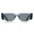 Prada PR09ZS 17T08Z transparante oceaan donkergrijze zonnebril
