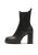 Leather heeled boots with high upper