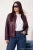 TRENDYOLMİLLA Dames Bordeaux Effen Regular fit Grote maten Jassen