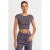 Slim Fit Crop Jersey Blouse