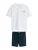 Next Pyjama kort  navy / limoen / spar / wit
