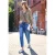 Blouse met 3/4-mouwen, split in de hals en print