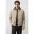 Mango Man winterjas met corduroy details – lichtbeige