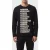 The Kooples Long-sleeved T-shirt With Applique Patches Black Washed