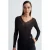 Slim Fit V-Hals Kant Blouse