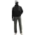 Nike Heren Kleurblok Volledige Ritssluiting Regular Jack (Zwart/Wit)