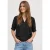 Blouse met korte mouwen, split in de hals en elastische zoom