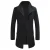 Allthemen herenwollen jas winter zakelijk slim fit reversjas zwart