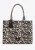 Wittchen Dames jacquard-patroon shoppertas in zwart en bruin katoen