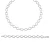 Orphelia Dames 925 Sterling Zilveren Set: Ketting + Armband – Zilver SET-029