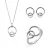 Orphelia ‘Antoine’ Dames 925 Sterling Zilveren Set: Halsketting + Oorbellen + Ring – Zilveren SET-7503
