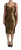 Dolce & Gabbana Goud Metallic Stretch Bodycon Ruched Jurk voor dames