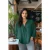 Trendyol Curve Dames Groen Effen Lang Regular fit Grote maten Overhemden