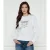 Dames sweatshirt met tricot driehoek in fleece Guess