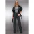 TRENDYOLMİLLA Dames Zwart Gestructureerd Wijde pijp Hoge taille Jeans