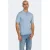 ONLY & SONS regular polo gebreid blauw