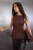 TRENDYOLMİLLA Dames Bruin Effen Mouwloos Getailleerd Blouses