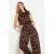 LOLALIZA top met dierenprint – bruin