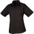 Premier Dames/Dames Popeline Blouse met Korte Mouwen (Zwart)
