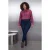Trendyol Curve Dames Bordeaux Stippen Lang Regular fit Grote maten Blouses