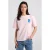 America Today T-shirt met backprint lichtroze