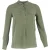 Maje blouse met halve knoopjes en borstzakken in olijfgroene zijde