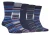 Farah – 5 Pack Heren Dunne Ademend Klassieke Gestreepte Patroon Zachte Top Katoenen Kousen – FCS271NVYPUR (Gestreept)