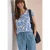 Shirt met V-hals en print