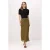 TRENDYOLMİLLA Dames Kaki Effen Maxi Asymmetrisch A-lijn Rokken