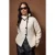 TRENDYOLMİLLA Dames Ecru Colorblock Driekwart mouw Oversized Vesten