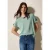 Cecil Dames Linnen look shirt met glitter in Groen