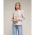 Blouse met hoge kraag, ruches en split