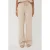 Esqualo wide leg regular waist broek beige