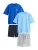 Next Pyjama kort  blauw / navy / lichtblauw / grijs