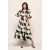 Sophie Print Jurk Zwart / Camel