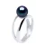 Rush Ring zoetwaterparels Button 7-8mm Black Or White