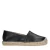 Manfield leren espadrilles zwart