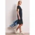 Street One Dames Knielange jurk met pofmouwen in Blauw