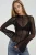 Langemouwen Half Col Transparante Top