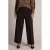 Yest Curve Plus Size straight leg pantalon – donkerbruin